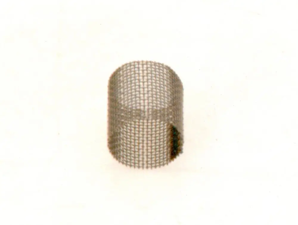 BOSCH Sieb aus feinem Metallgewebe in zylindrischer Form, geeignet für diverse Anwendungen in der Industrie oder im Haushalt.